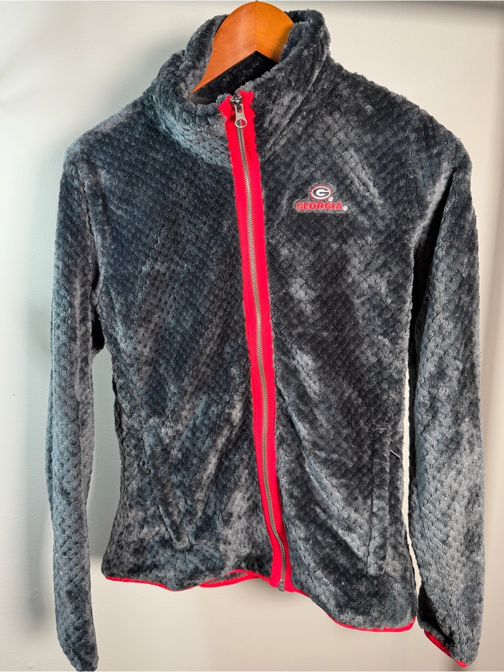 Women's Black Georgia Bulldogs Fireside II Sherpa Full-Zip Jacket